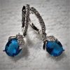 aretes aquamarina par